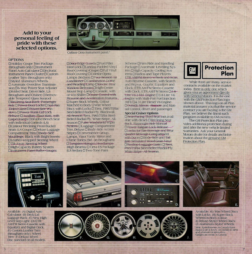 1985 Oldsmobile Cutlass Ciera Canadian Brochure Page 5